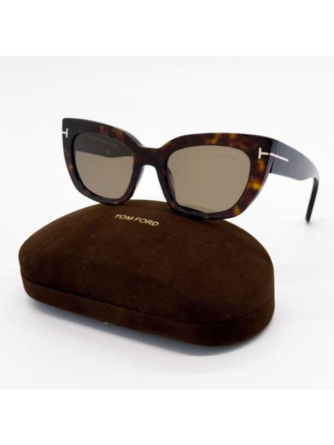 TOM FORD NEW TOM FORD SUNGLASSES ATHENA TF1190 52H POLARIZED HAVANA