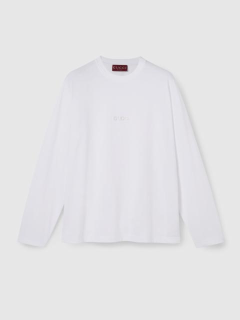 GUCCI Long-sleeve cotton jersey T-shirt