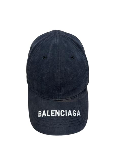 BALENCIAGA VINTAGE BALENCIAGA SCRIPT EMBROIDERED SPELL OUT CAP HAT