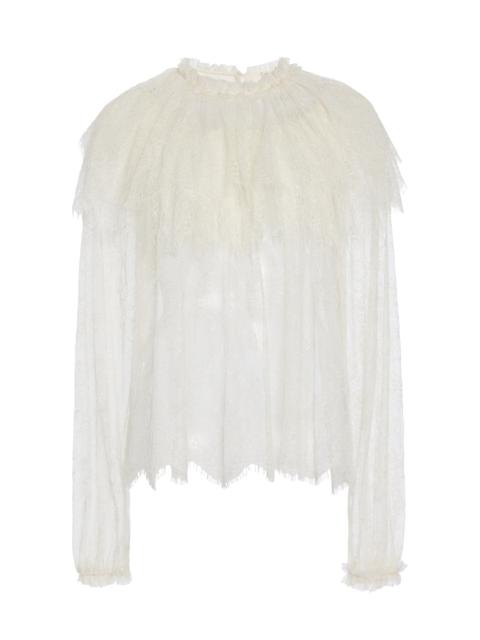ULLA JOHNSON Viviane Capelet Shirt ivory