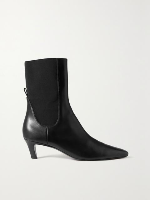 Totême The Mid Heel leather Chelsea boots Black