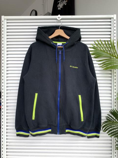 Other Designers Vintage - Columbia Rare Neon Colour Zipper Hoodie