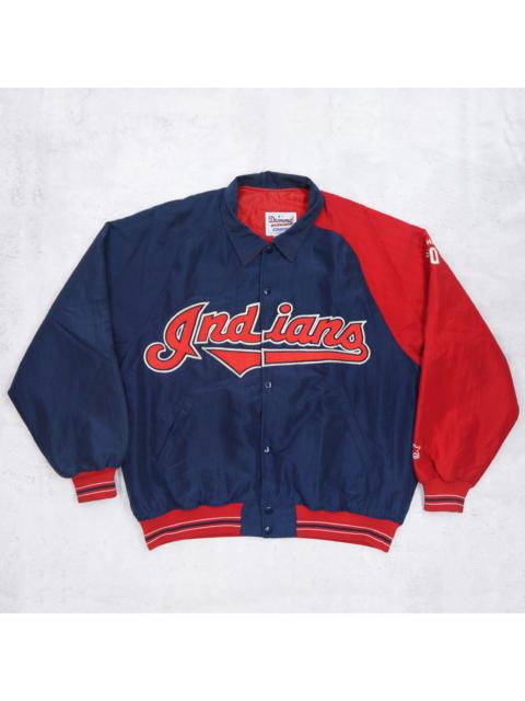 Other Designers Vintage 90s MLB INDIANS By Diamond Collection STARTER Big Logo Bomber Varsity Windbreaker Jacket