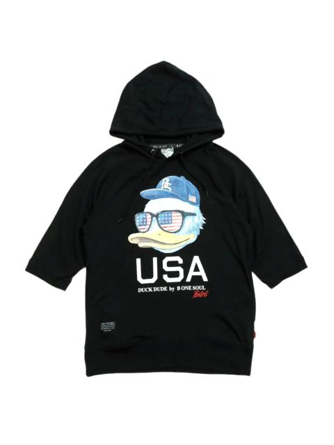 Other Designers Japanese Brand - RARE! B ONE SOUL JAPAN DUCK DUDE "USA" HOODIE S/SLEEVE