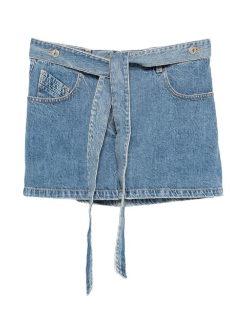 THE ATTICO belted mini skirt