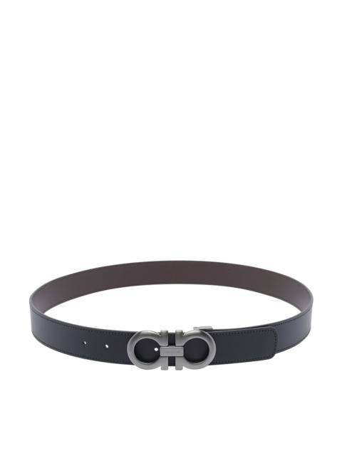 FERRAGAMO Ferragamo Men Adjustable And Reversible Double Gancini Belt
