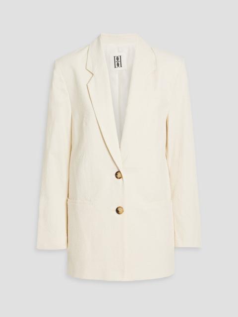 BY MALENE BIRGER Ophie cotton-blend seersucker blazer