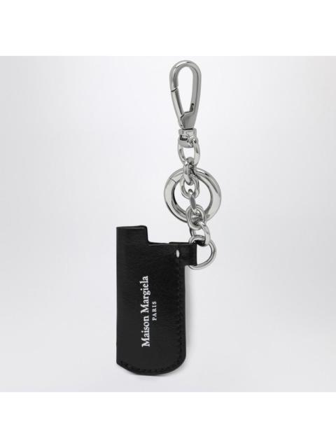 Maison Margiela Maison Margiela Black Leather Key Holder With Logo Men