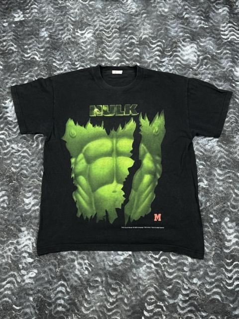 Other Designers Marvel Comics - Vintage 2003 Marvel Hulk Crazy Print Movie Promo T-shirt