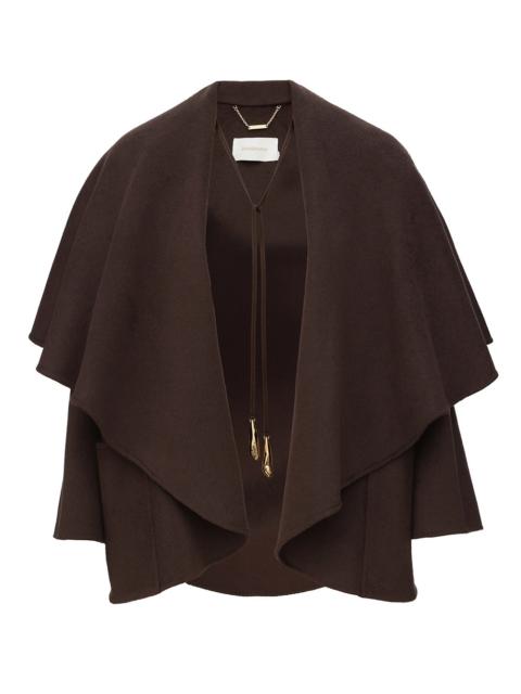 Zimmermann LUNA WOOL TIE NECK CAPE