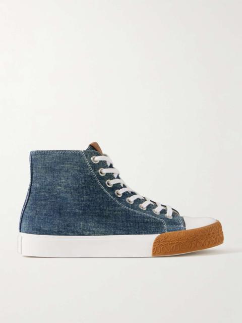 + Paula's Ibiza Bloc Rubber-Trimmed Denim High-Top Sneakers