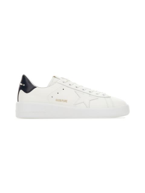 Golden Goose White Leather Pure Star Sneakers