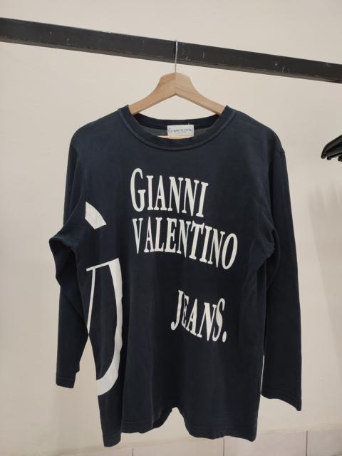 Other Designers Vintage - Rare Gianni Valentino Jeans Big Logo 3 Quarter Tee