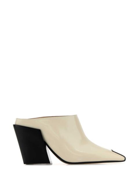 Bottega Veneta Women Ivory Leather Ventura Mules