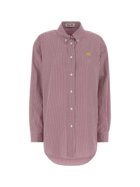Miu Miu Embroidered Poplin Oversize Shirt