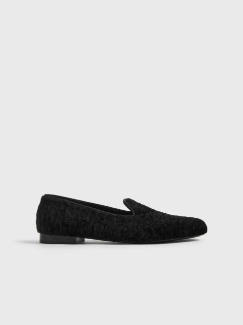 TOTEME Shearling loafers black
