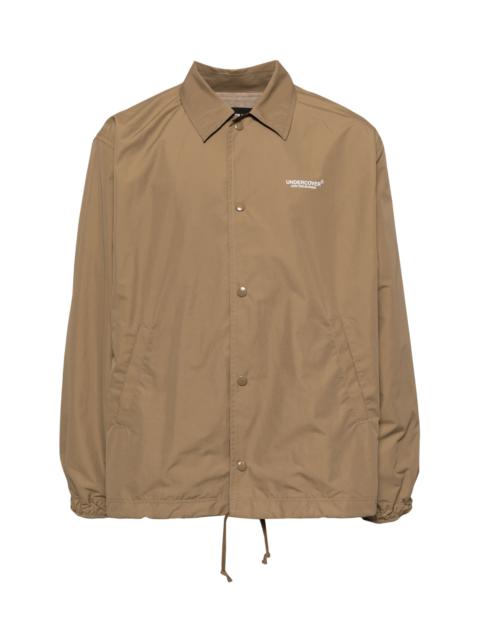 UNDERCOVER LOGO-PRINT SHIRT JACKET