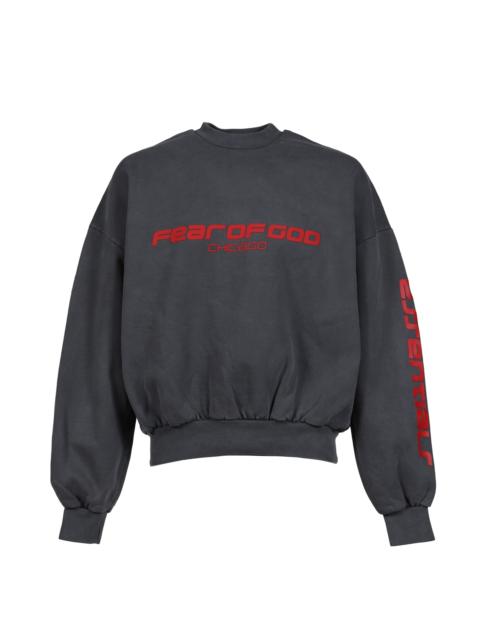 ESSENTIALS CROPPED RELAXED SWEATSHIRT / IRON GRY