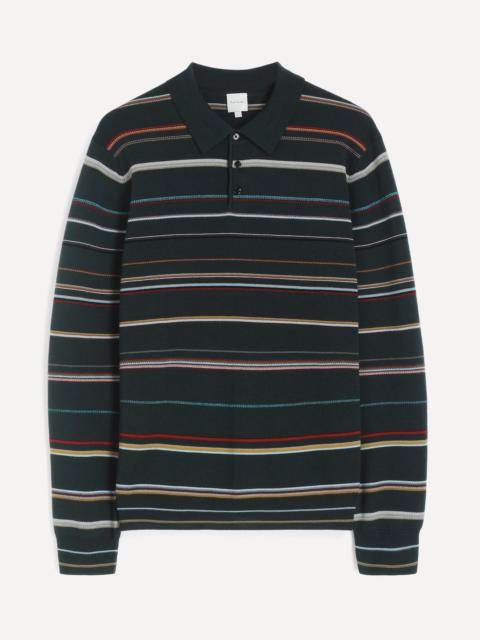 Paul Smith Signature Stripe Merino Wool Polo Shirt