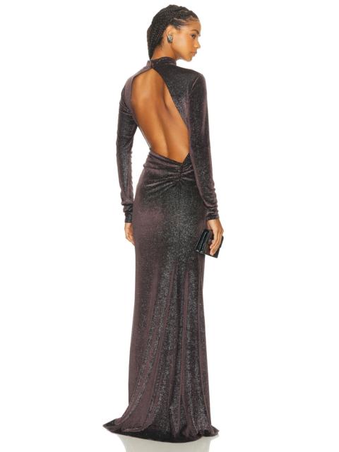 THE SEI Open Back Long Sleeve Gown