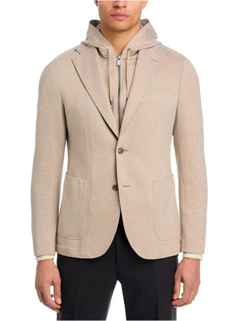 BOSS Hanry Slim Fit Jersey Sport Coat with Removable Hood