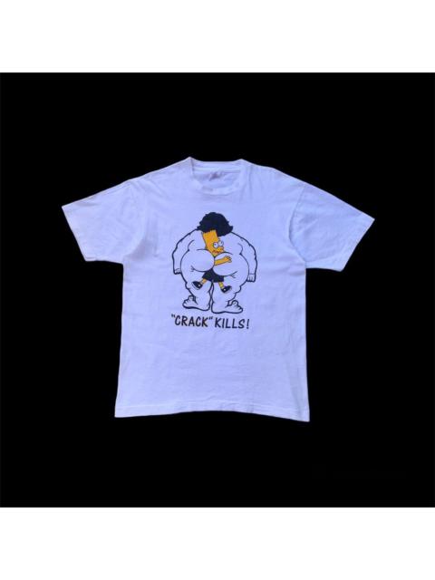 Other Designers Vintage - 90s Bart Simpson Crack Kills Satire Single Stitch FOTL Tee