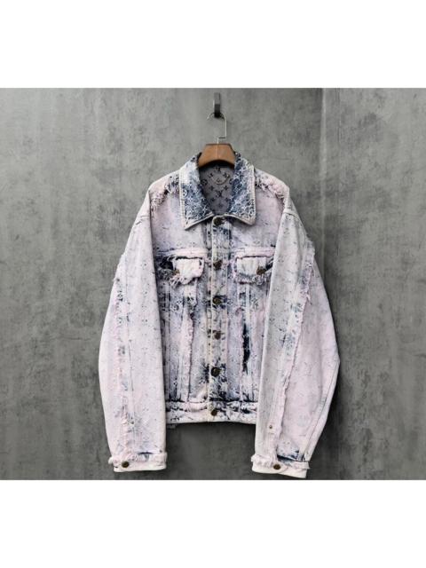 Louis Vuitton Louis Vuitton All-Over Logo Embroidered Washed Jacket
