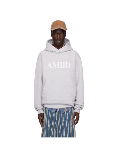 AMIRI Gray Bonded-Logo Hoodie