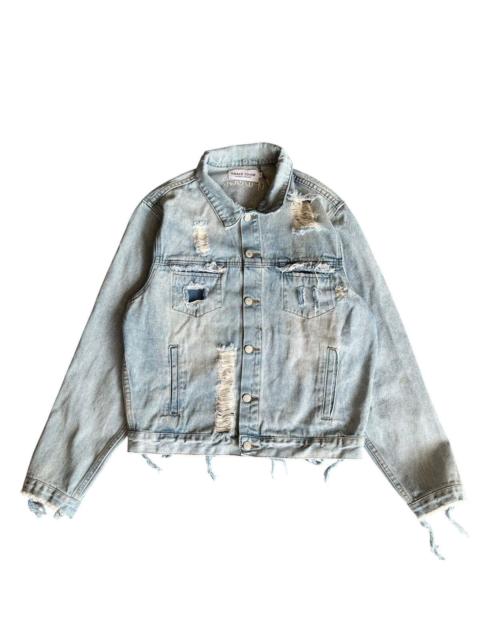 Other Designers Japanese Brand - Vintage Japanese Bondage Style Distressed Denim Jacket
