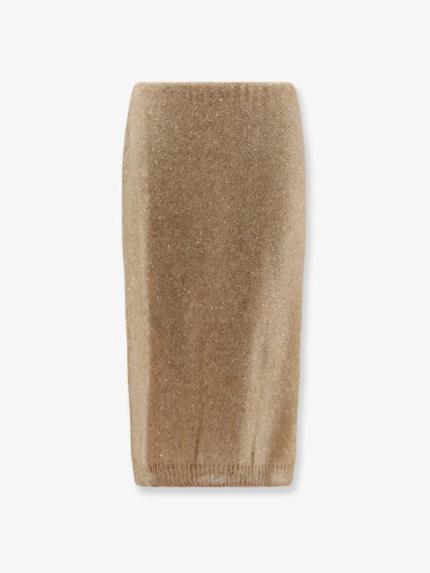 Other Designers Nude Mohair Blend Skirt