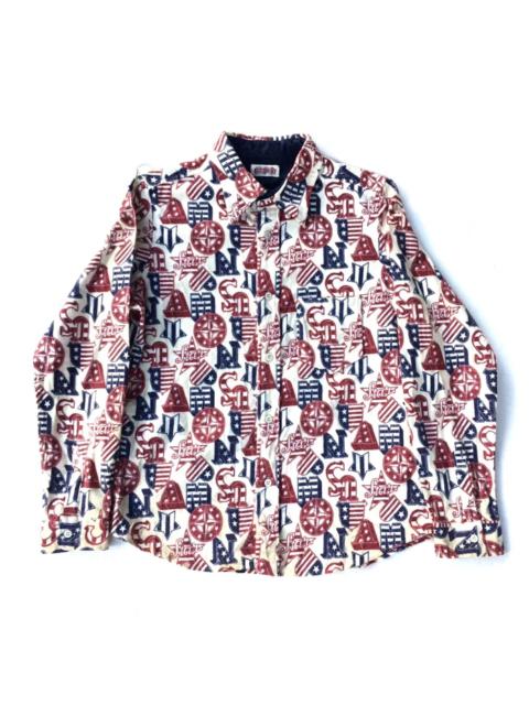 Other Designers Japanese Brand - Person's Overprint Streetwear Style Shirt Button Up