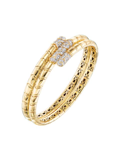 Marina B Diamond Ondone Triple Bangle Bracelet