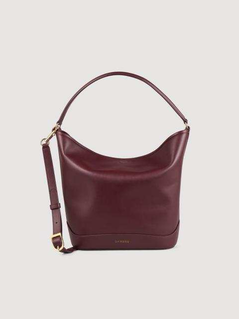 Sandro TANGOSO LEATHER BUCKET BAG