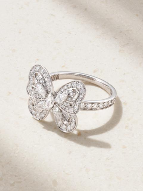 De Beers Portraits Of Nature Butterfly 18-karat White Gold Diamond Ring