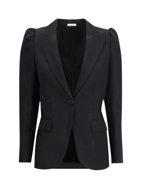 Alexander McQueen Alexander Mcqueen Women Black Single-Breasted Jacket