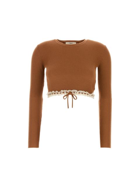 Chloé CHLOE Brown Wool Sweater New & Authentic (Women's size:0;)