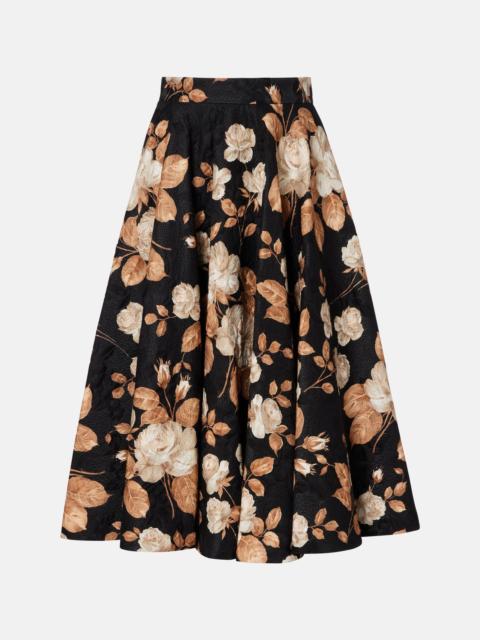 Dolce & Gabbana Cotton and silk-blend brocade midi skirt