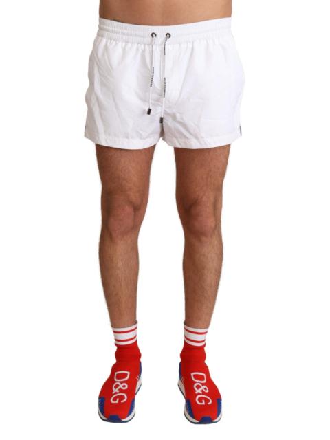 Dolce & Gabbana White King Mens Beachwear Swimwear Shorts