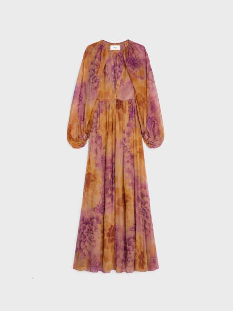 CELINE caftan dress IN silk muslin