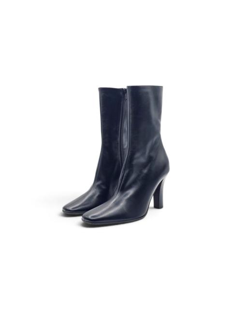 The Row Mona 80 Mid-Calf Boots Black Leather EU 35 US 5 - NWB $3000