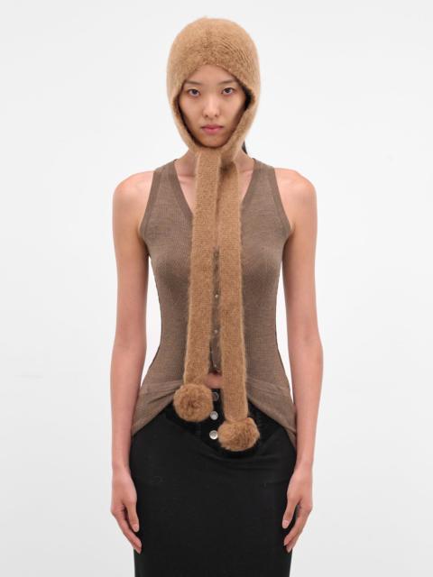 Acne Studios Beige Mohair Earflaps Cap