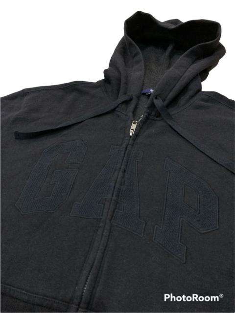 Other Designers GAP BLACK EMBROIDERED ZIPPER HOODIE