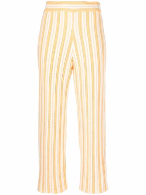 Jil Sander striped cropped trousers