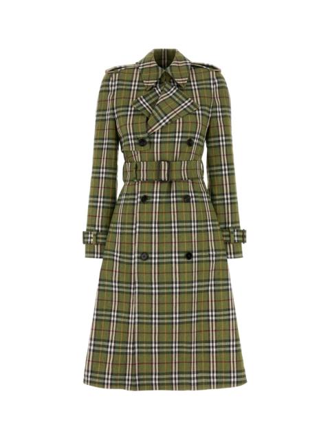 Burberry Embroidered stretch linen trench coat