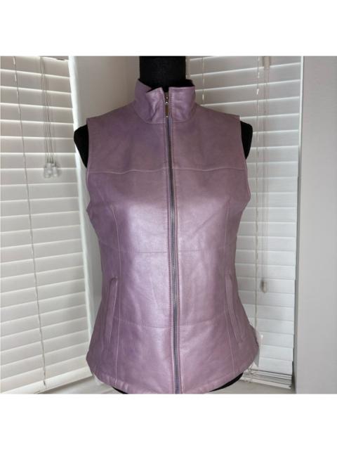 Other Designers Women's Purple Sleeveless Leather Jacket