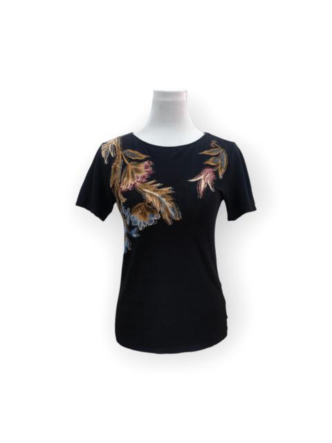 HEART HAAT Issey Miyake Artistic Floral Top T-shirt