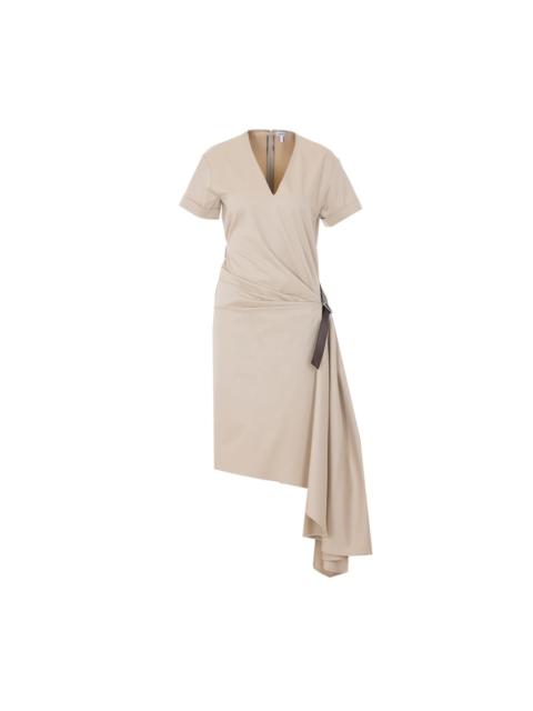 Loewe Loewe Women Belted Silk And Cotton Dress
