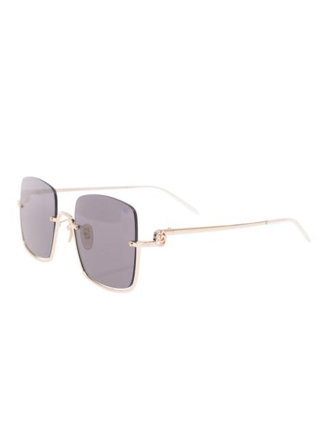 GUCCI Gucci Women 'Gg1279s' Gold-Colored Sunglasses With Thin Temples And Intrelocking G Detail In Metal W