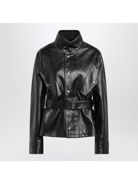 Maison Margiela Maison Margiela Black Cotton Laminated Belted Jacket Women