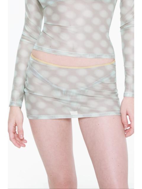 miaou ELEKTRA SKIRT - MINT BLURRED DOT